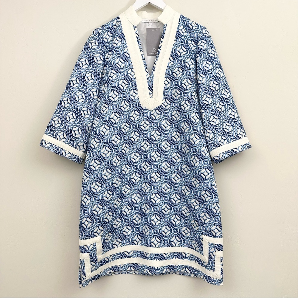 Preston & York Loretta Linen Blend 3/4 Sleeve Dress